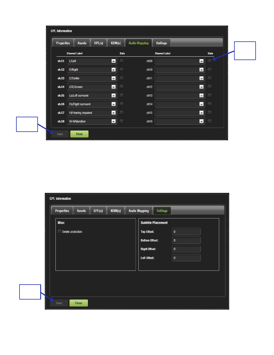 Settings tab, L (figure 297), Figure 297) | Doremi IMS1000 User Manual | Page 237 / 320