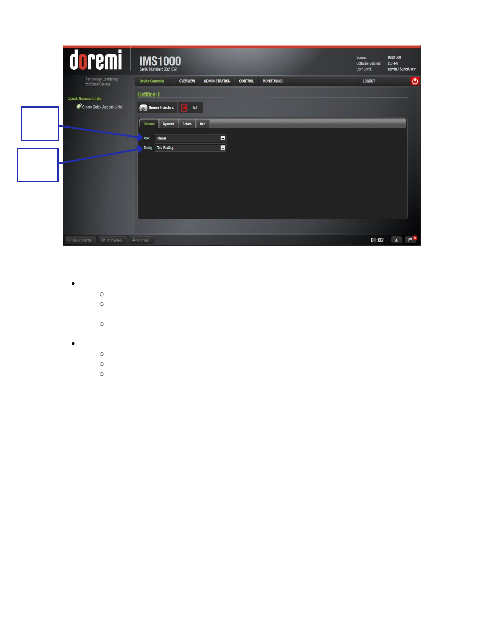 System tab | Doremi IMS1000 User Manual | Page 247 / 320