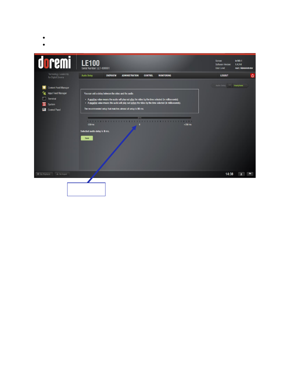Doremi LE100 User Manual | Page 26 / 52