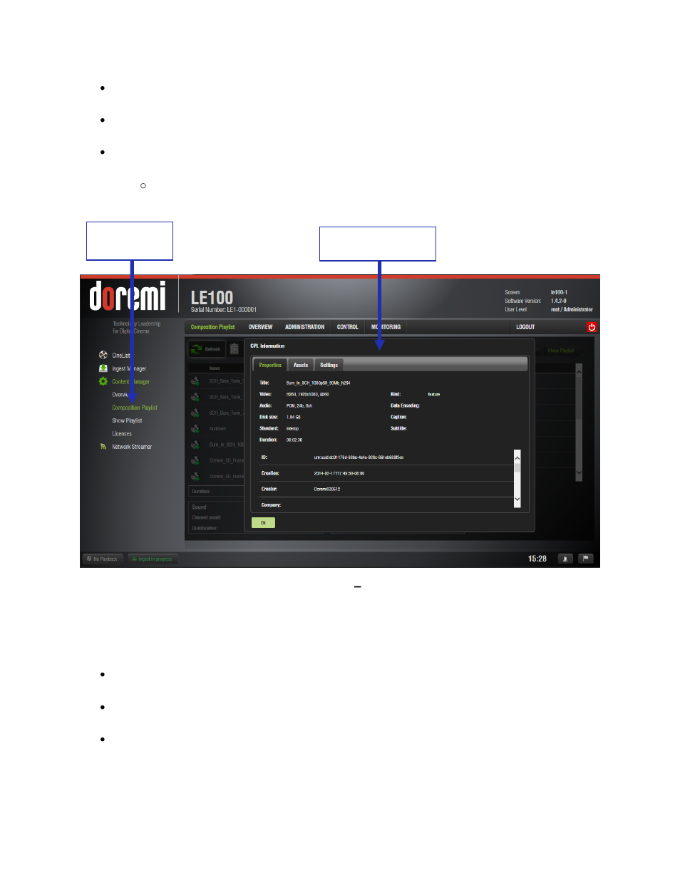 Deleting an asset, 2 deleting an asset | Doremi LE100 User Manual | Page 40 / 52