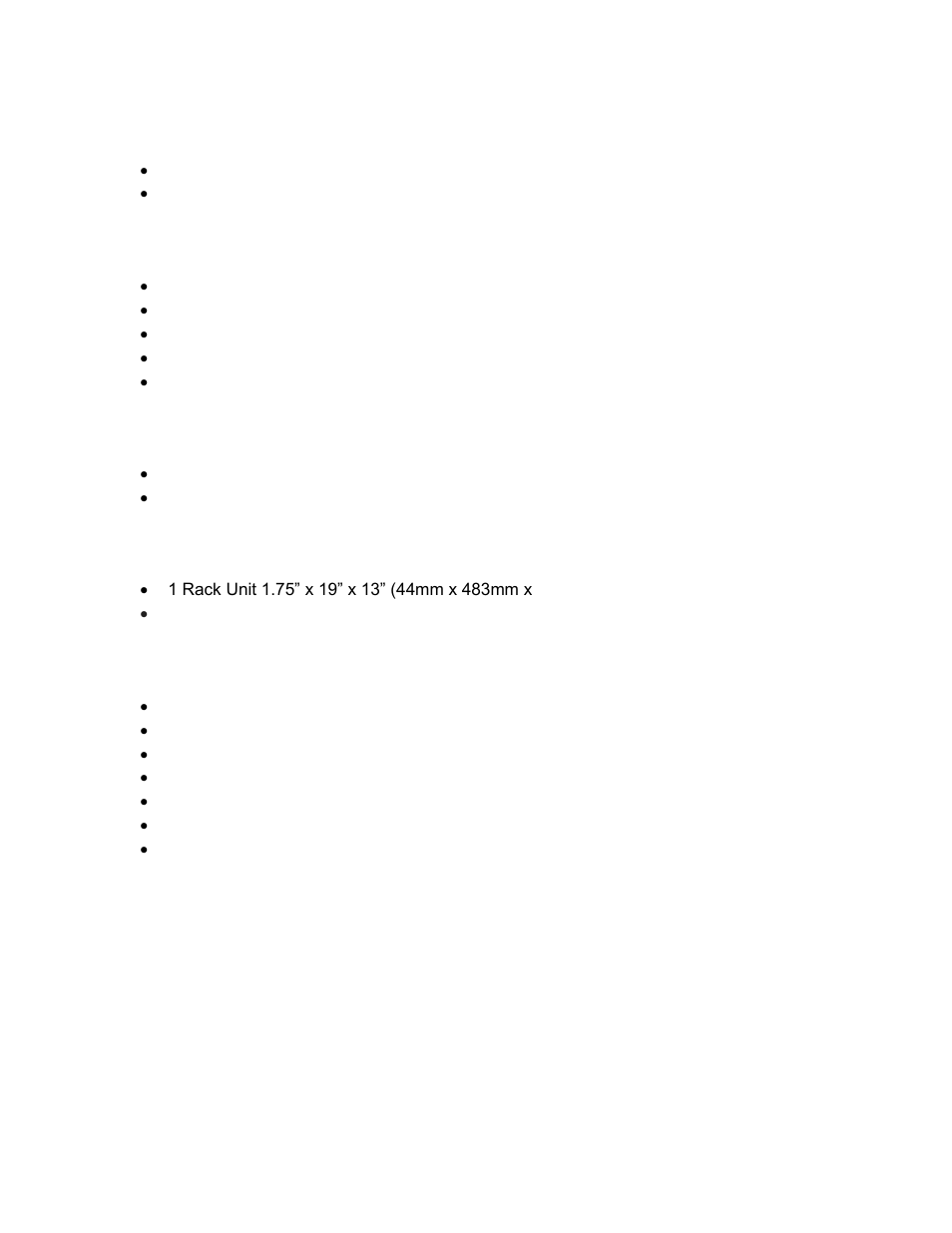 Video outputs, Audio, Control | Physical characteristics, Power, 6 video outputs, 7 audio, 8 control, 9 physical characteristics, 10 power | Doremi LE100 User Manual | Page 50 / 52