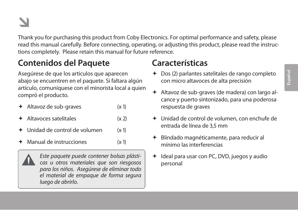 COBY electronic CSMP77 User Manual | Page 15 / 38
