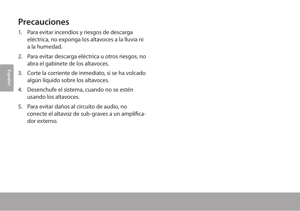 Precauciones | COBY electronic CSMP77 User Manual | Page 16 / 38