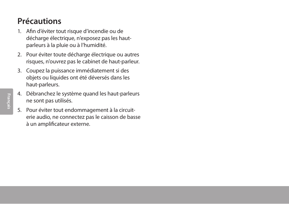 Précautions | COBY electronic CSMP77 User Manual | Page 28 / 38
