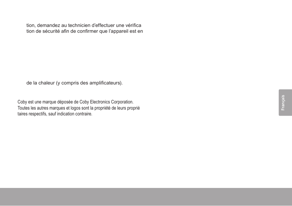 COBY electronic CSMP77 User Manual | Page 37 / 38