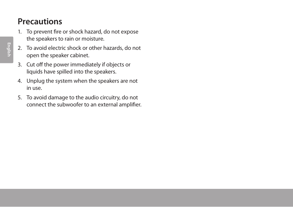 Precautions | COBY electronic CSMP77 User Manual | Page 4 / 38