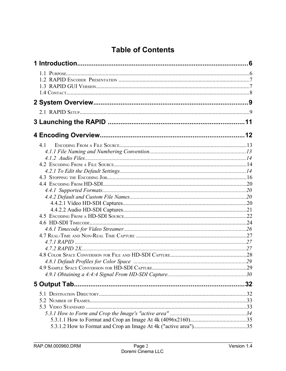 Doremi Rapid and Rapid-2x User Manual | Page 2 / 91