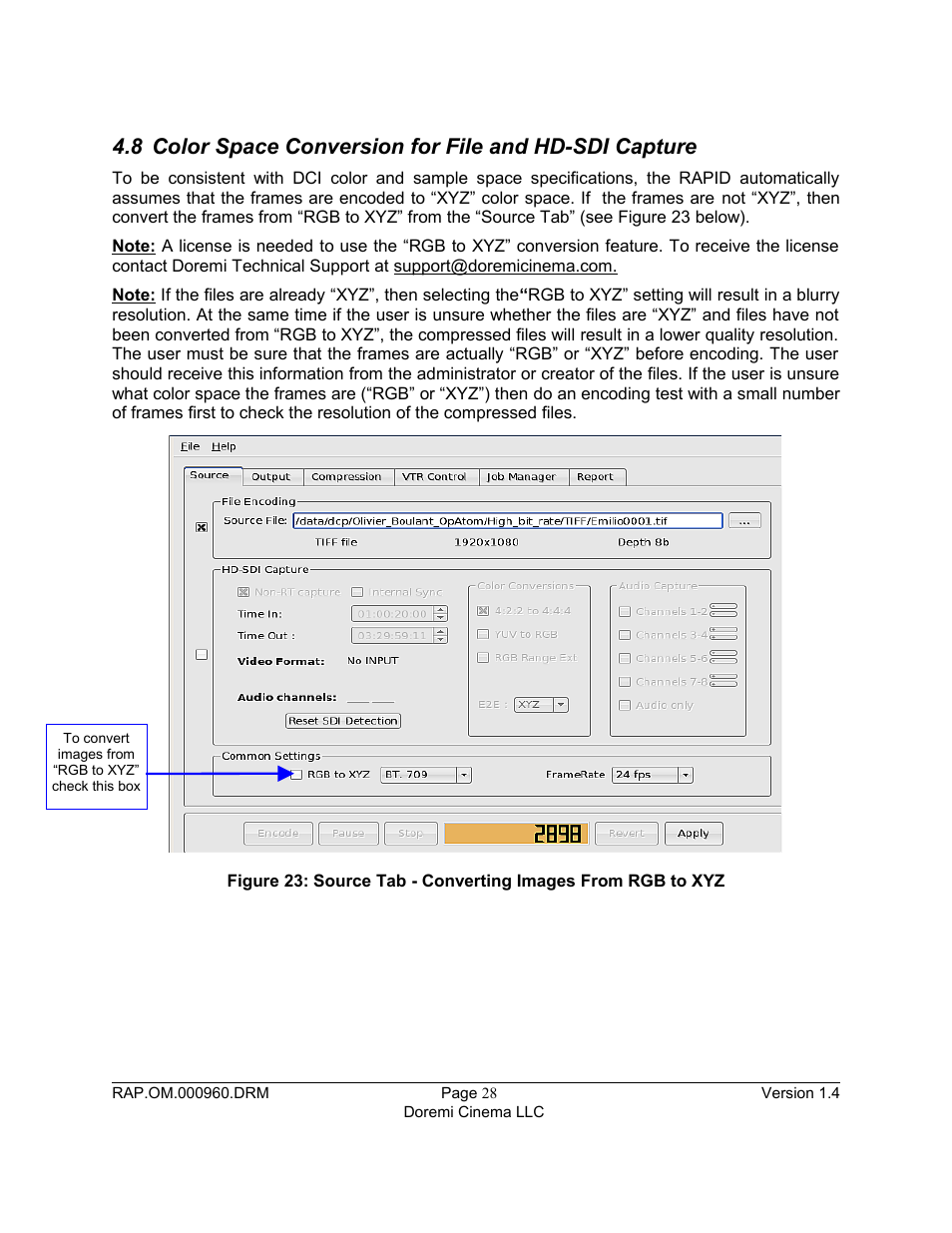 Doremi Rapid and Rapid-2x User Manual | Page 28 / 91