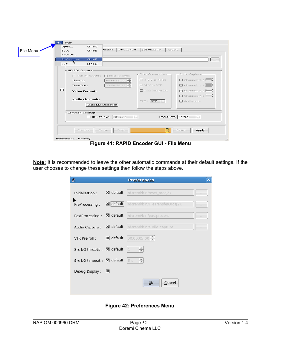 Doremi Rapid and Rapid-2x User Manual | Page 52 / 91