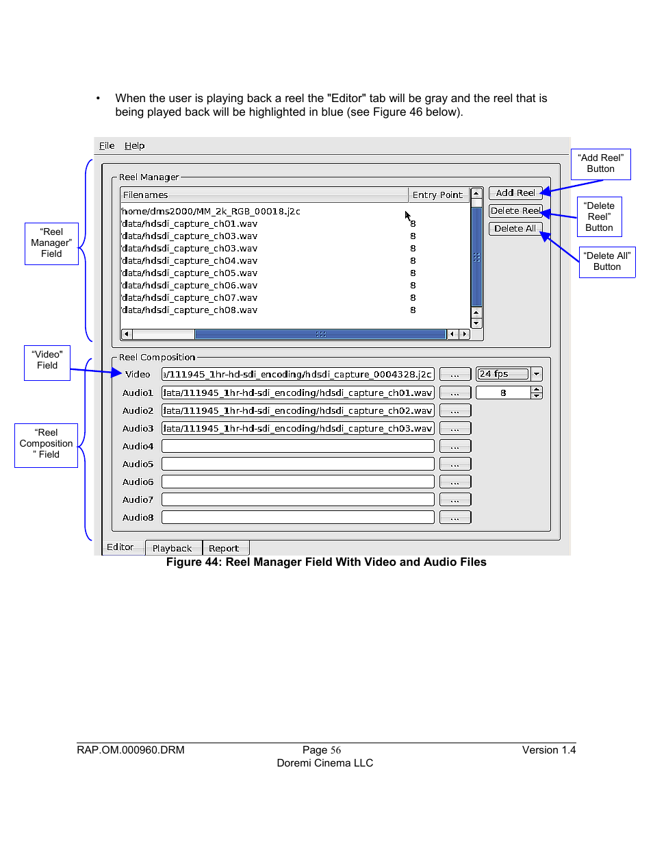 Figure 44 | Doremi Rapid and Rapid-2x User Manual | Page 56 / 91