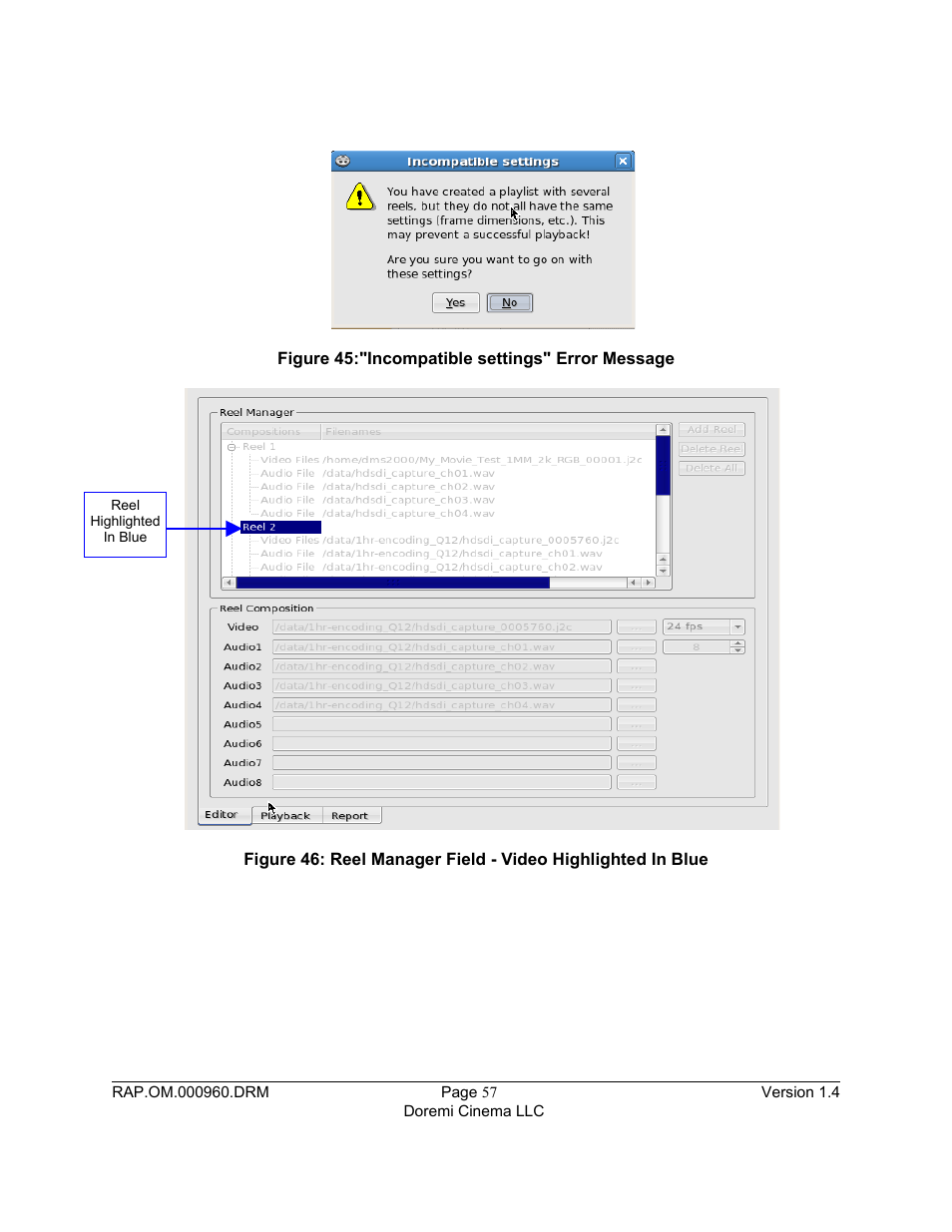 Figure 45 | Doremi Rapid and Rapid-2x User Manual | Page 57 / 91
