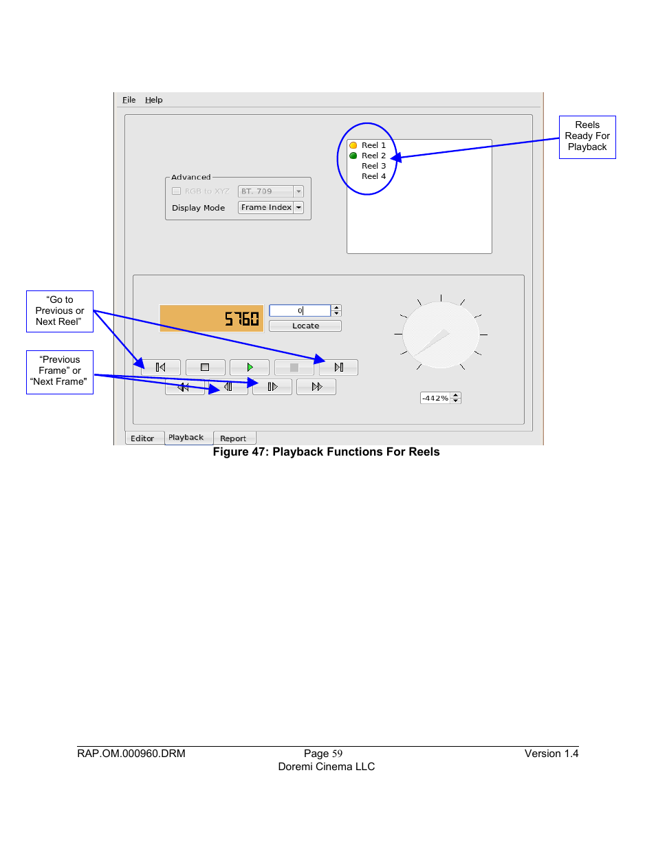 Figure 47 | Doremi Rapid and Rapid-2x User Manual | Page 59 / 91