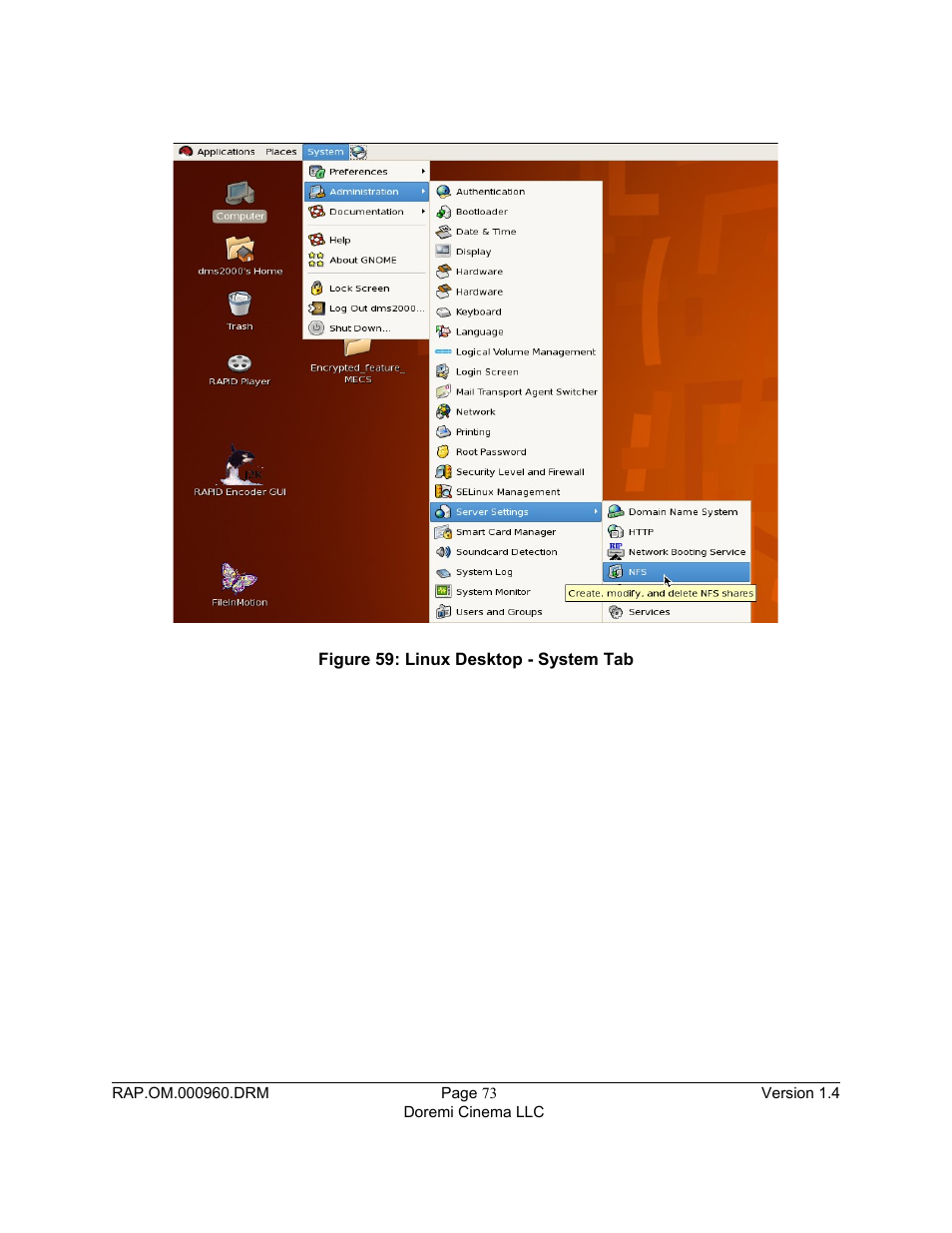 Doremi Rapid and Rapid-2x User Manual | Page 73 / 91