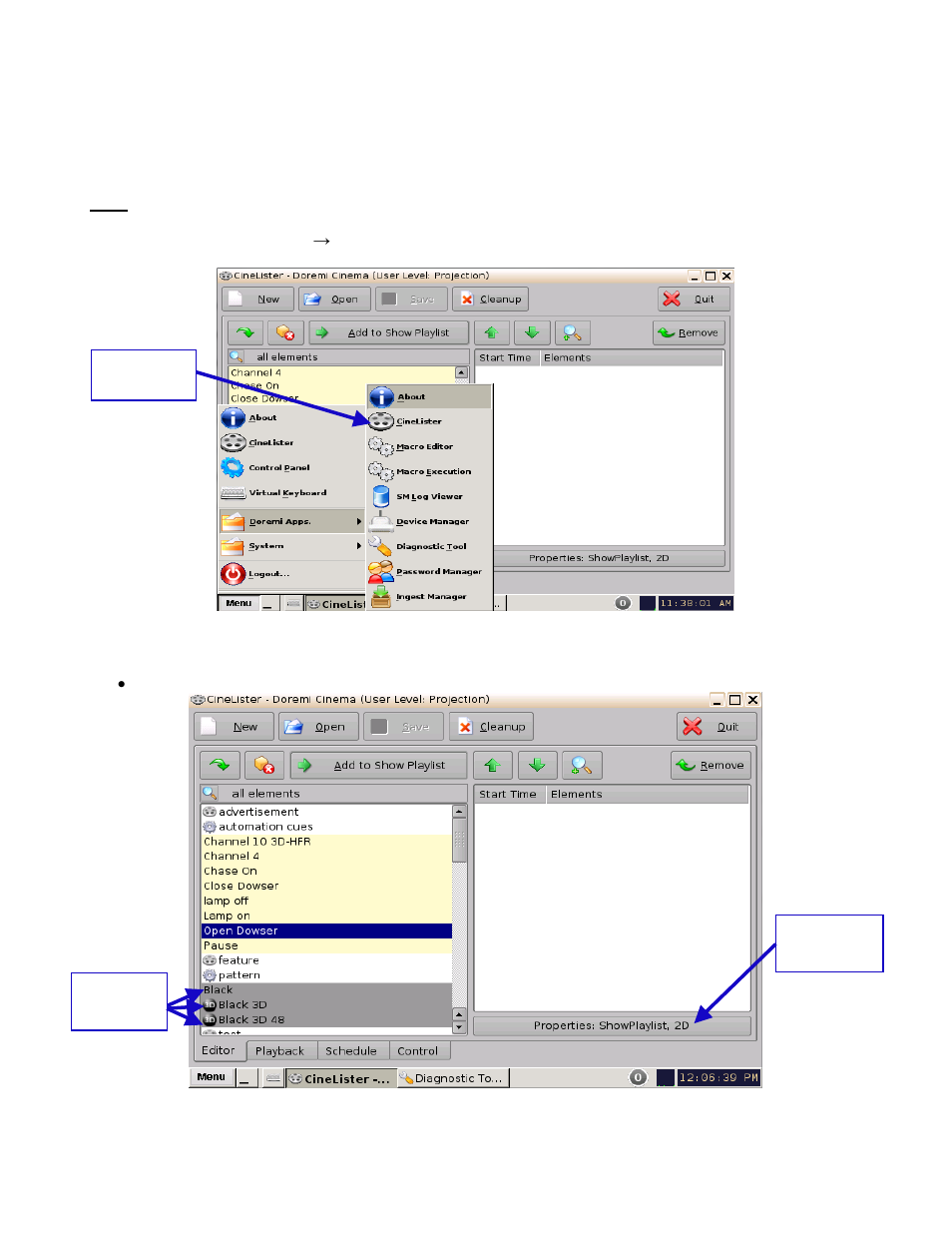 5 playlist creation, Playlist creation, 5playlist creation | Doremi ShowVault / IMB User Manual | Page 10 / 16