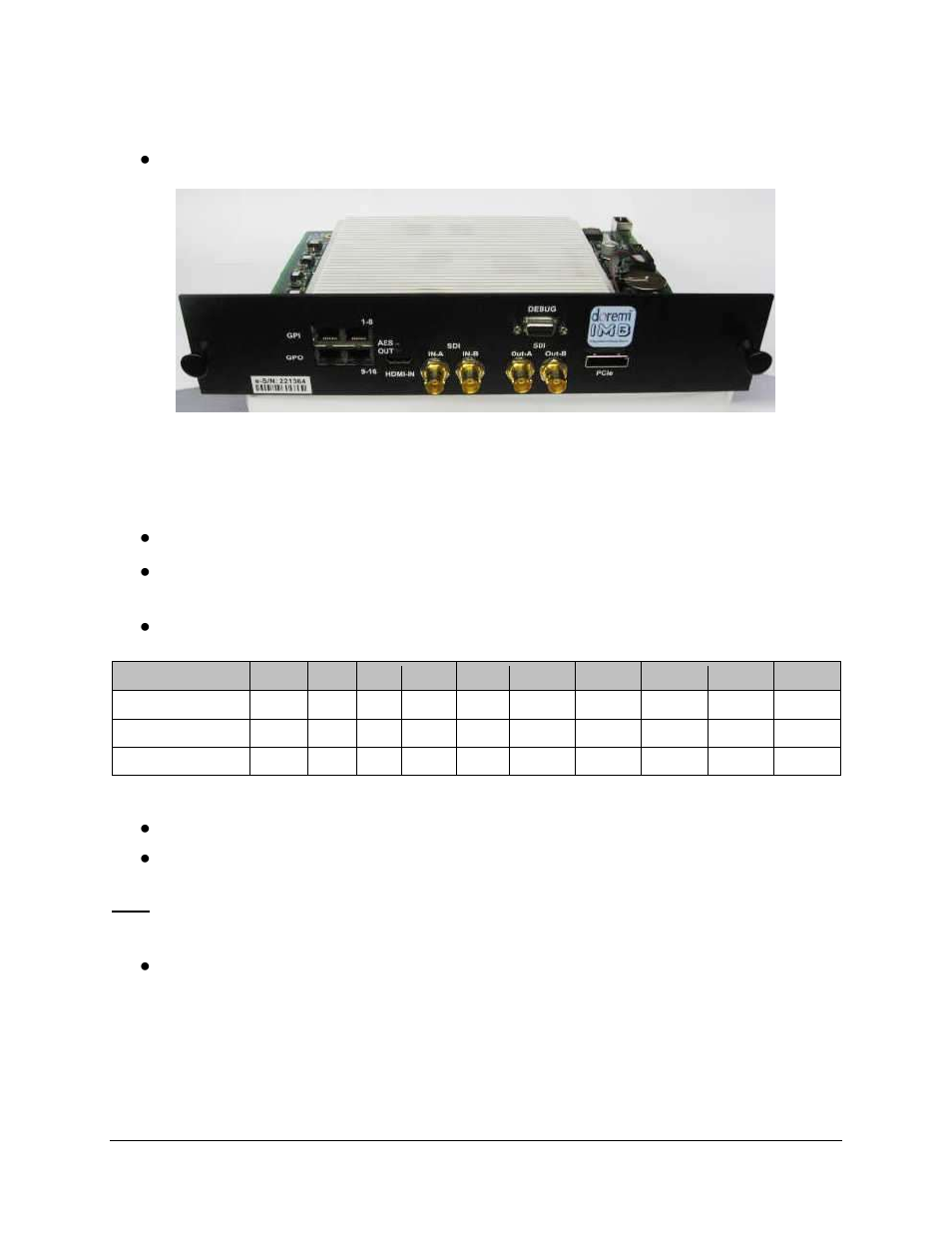 3 imb board installation procedure | Doremi ShowVault / IMB User Manual | Page 9 / 31