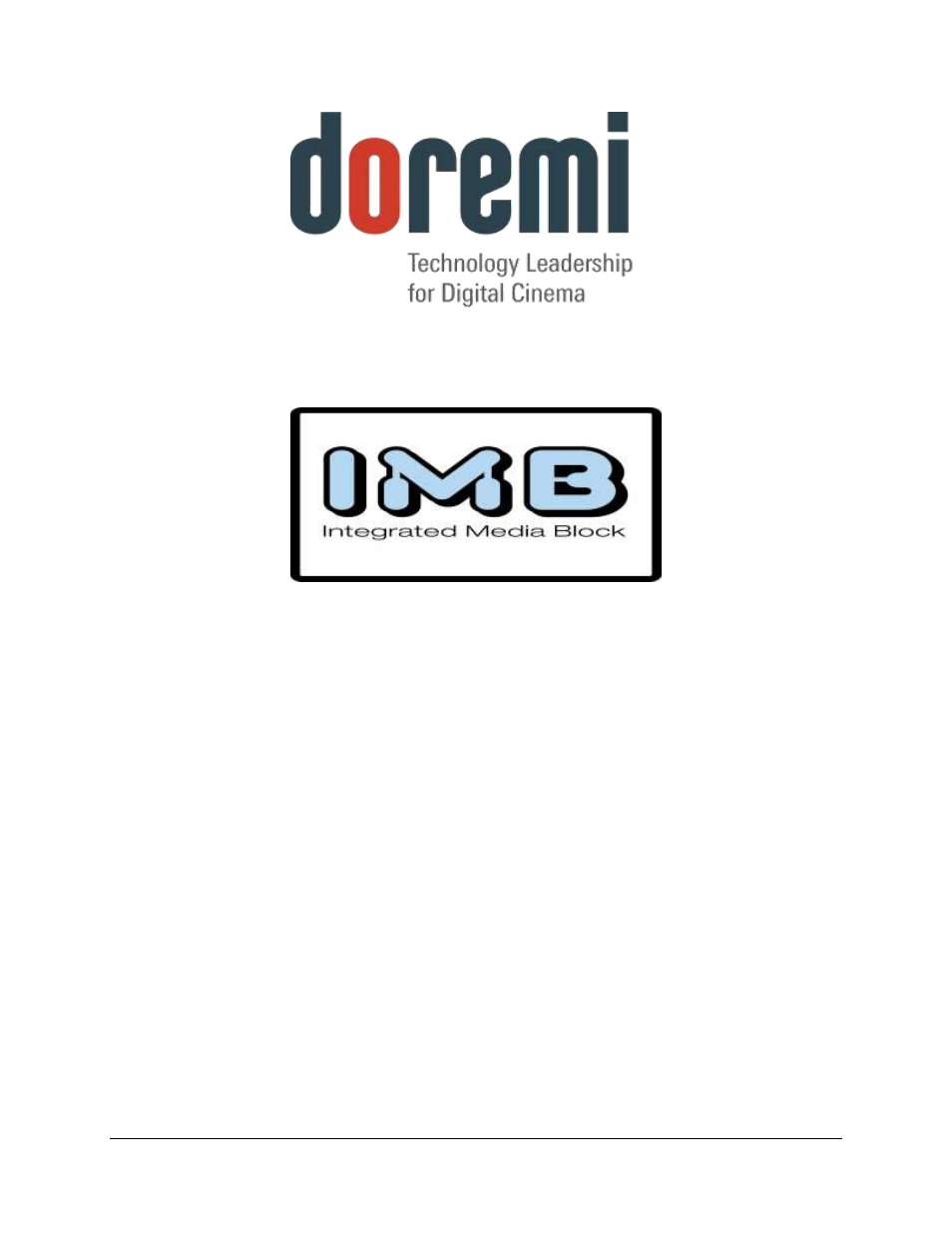 Doremi ShowVault / IMB User Manual | 40 pages