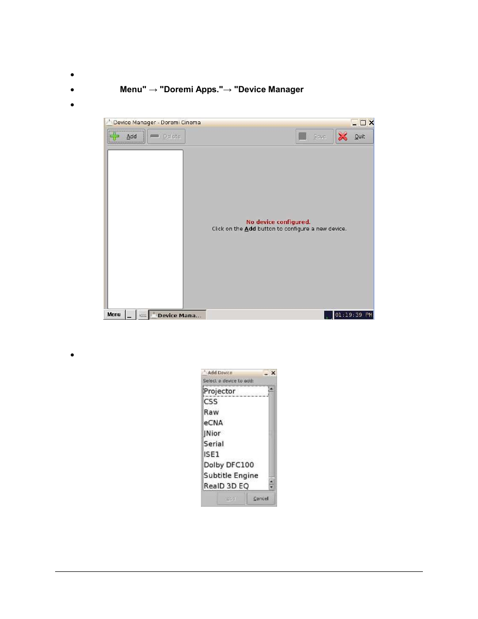 2 device manager configuration | Doremi ShowVault / IMB User Manual | Page 18 / 36