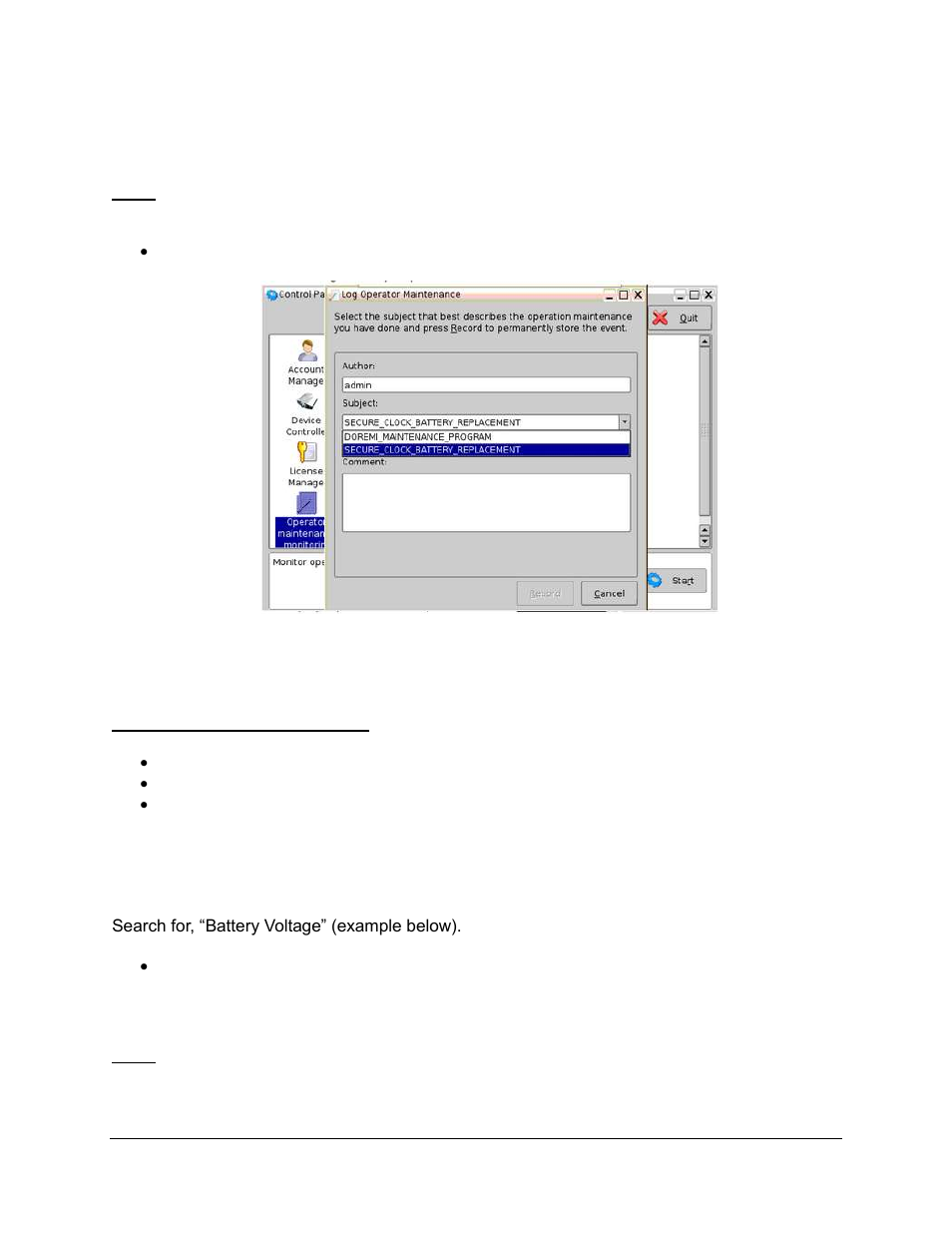2 creating a maintenance log entry | Doremi ShowVault / IMB User Manual | Page 34 / 36