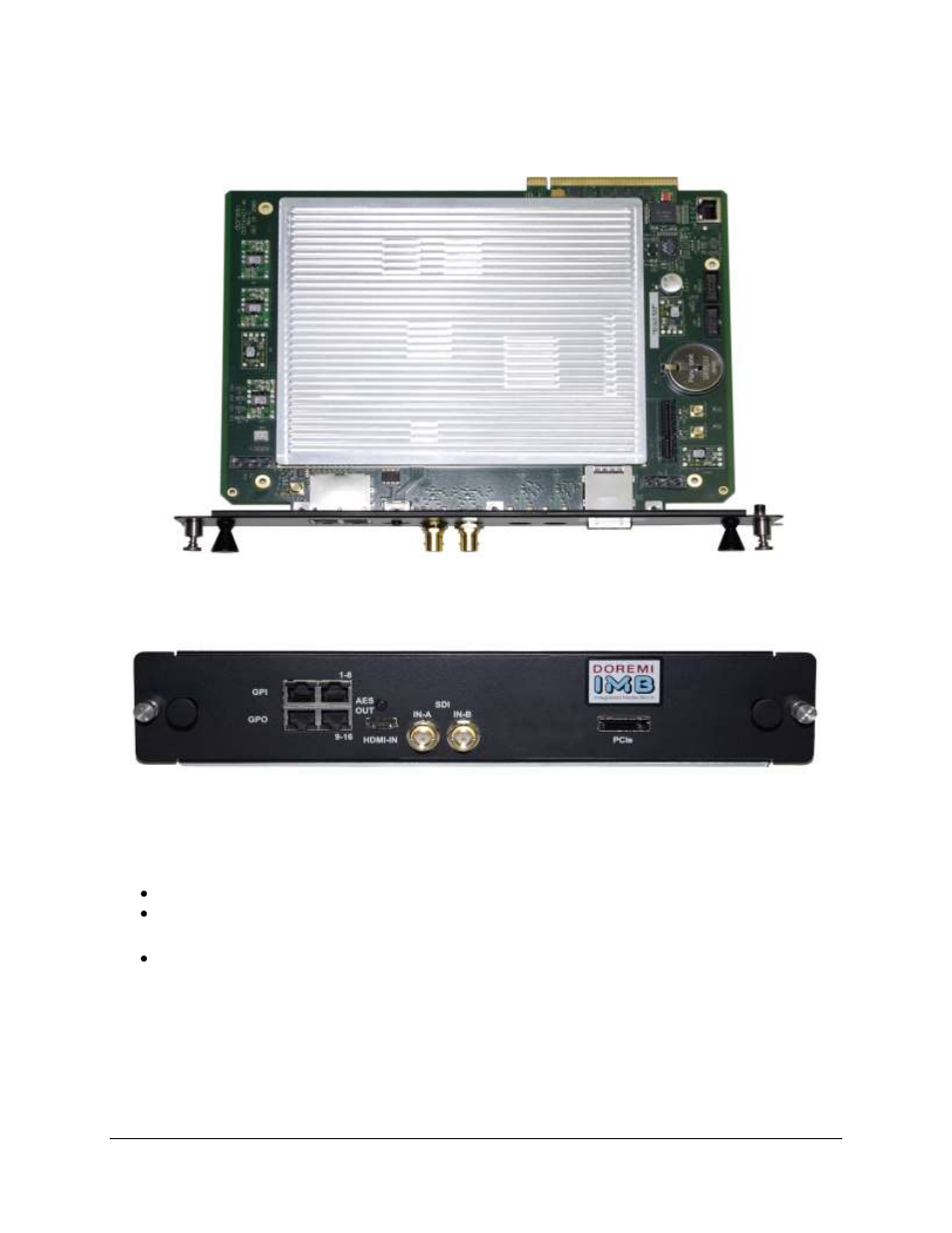 3 imb board installation | Doremi ShowVault / IMB User Manual | Page 8 / 36
