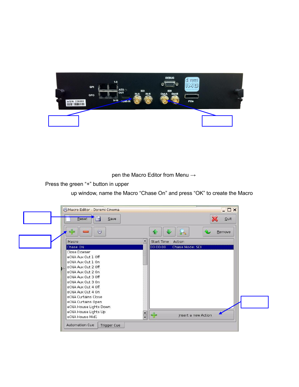 Hardware setup, Software configuration, 2 hardware setup | 3 software configuration | Doremi ShowVault / IMB User Manual | Page 9 / 13