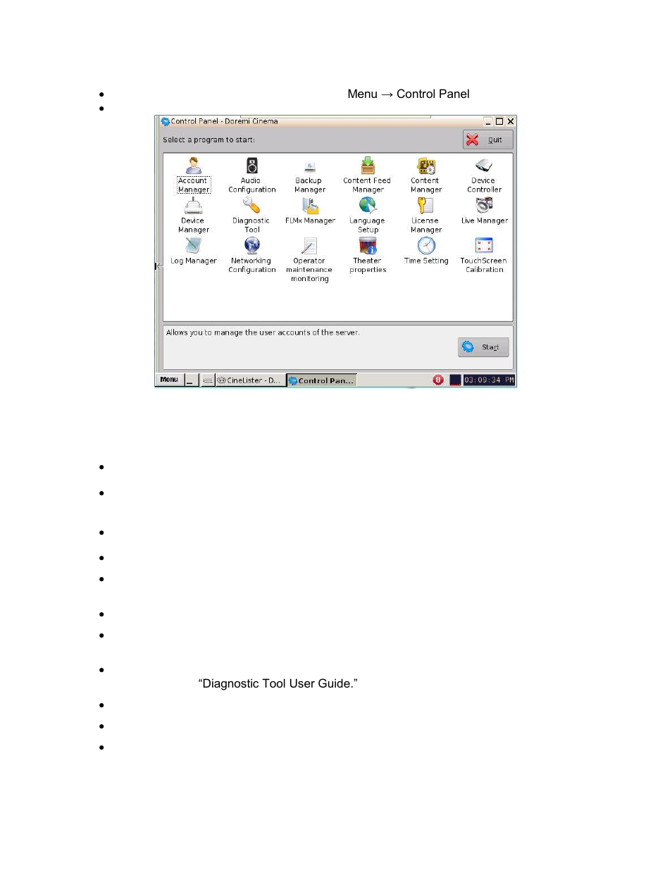 Control panel, 8 control panel | Doremi ShowVault / IMB User Manual | Page 67 / 146