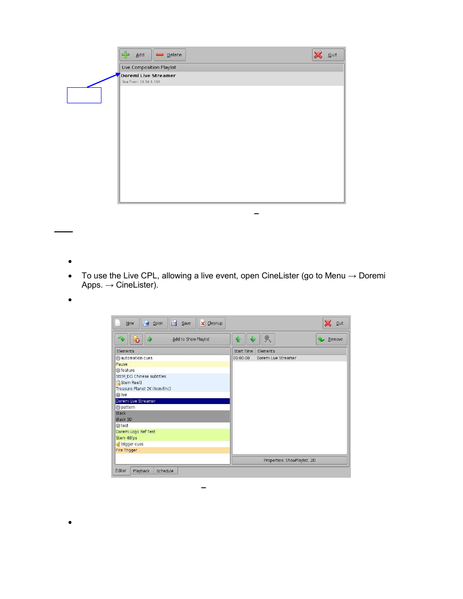 Deleting a live cpl | Doremi ShowVault / IMB User Manual | Page 125 / 276