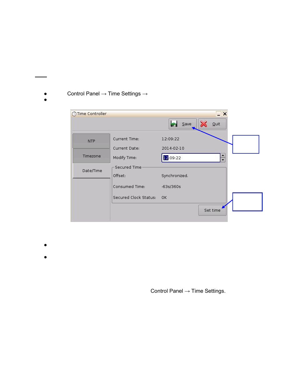 Changing the time zone, Changing the system time, Ntp servers | Doremi ShowVault / IMB User Manual | Page 140 / 276