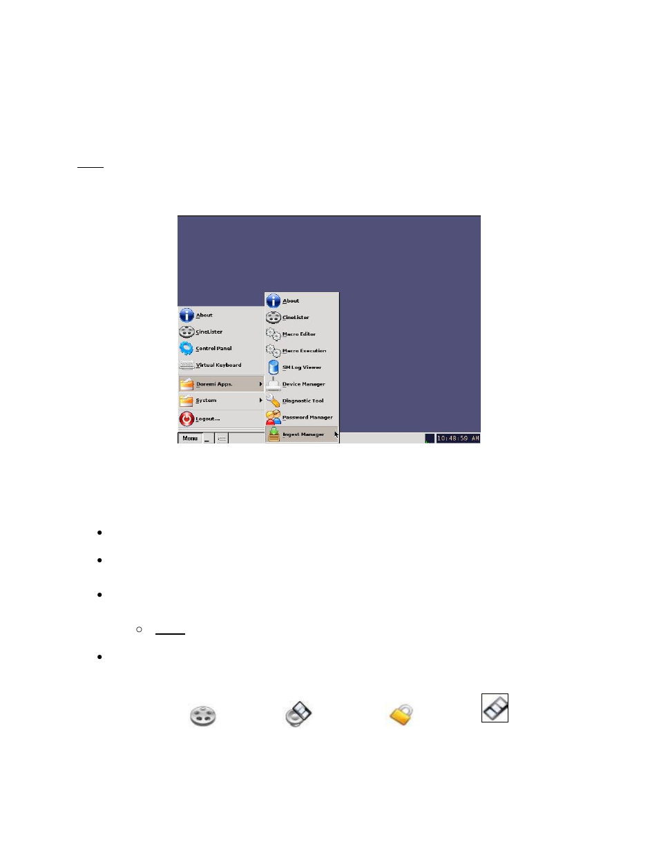 Ingest manager gui, Ngesting, Ontent | Ypes, 8 ingest manager gui, 1 ingesting content, 2 content types | Doremi ShowVault / IMB User Manual | Page 144 / 276
