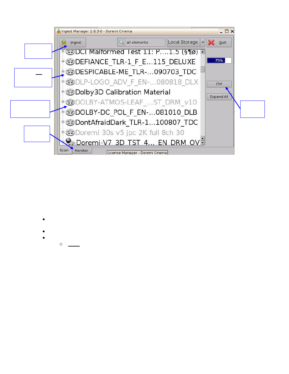 Ngesting, Ontent from a, Emote | Oremi, Erver, File transfer protocol (ftp), Ingesting content from a doremi remote server/lms, Figure 190), Figure 190, 1 file transfer protocol (ftp) | Doremi ShowVault / IMB User Manual | Page 146 / 276