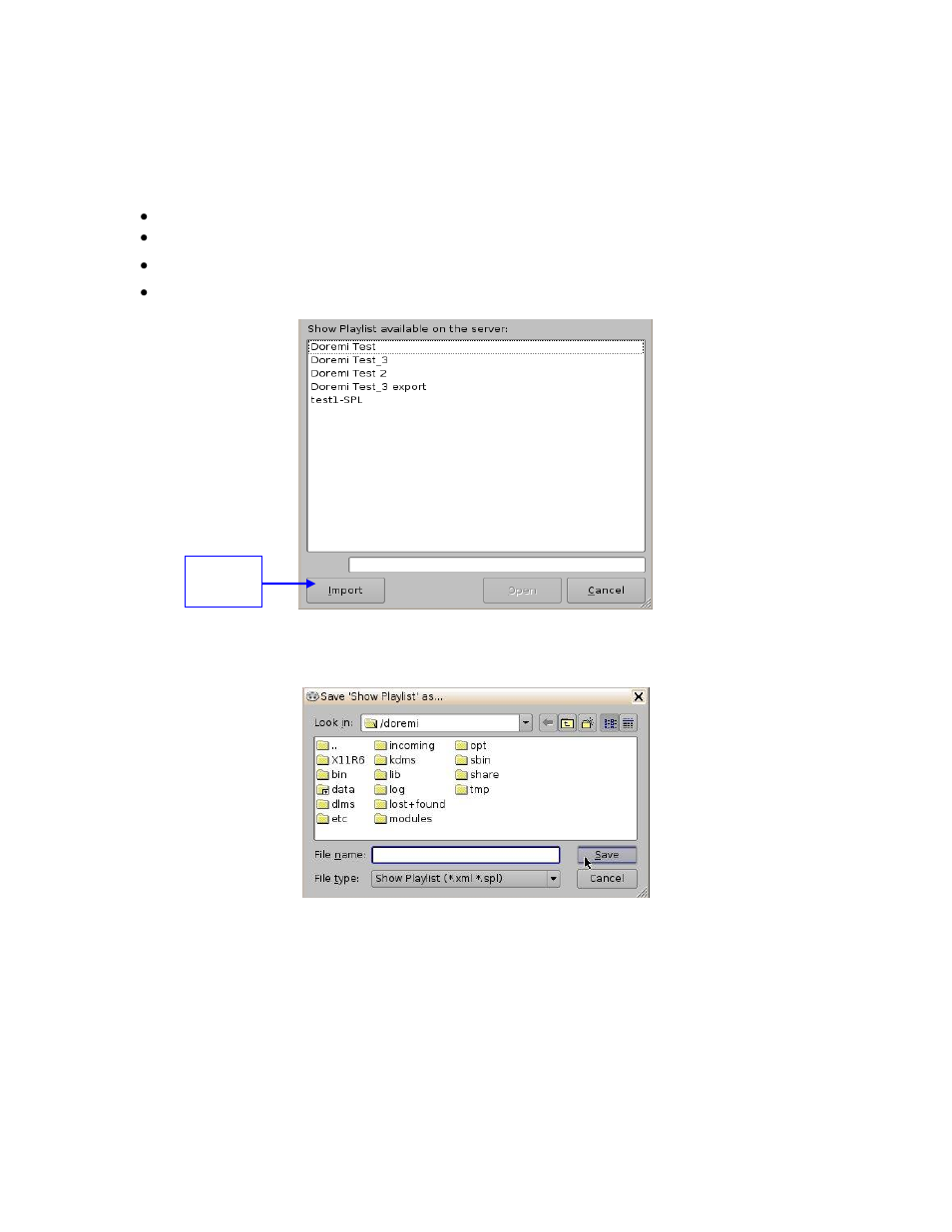 Mporting a, Laylist, How to import an spl | 4 importing a show playlist | Doremi ShowVault / IMB User Manual | Page 158 / 276