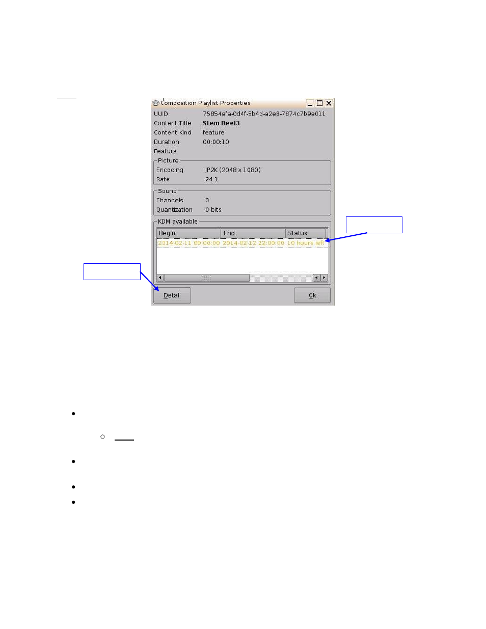 Ncrypted, With, Alid | Less than, Ours, Etail, Utton, Eleting a, Rom the, Erver | Doremi ShowVault / IMB User Manual | Page 165 / 276