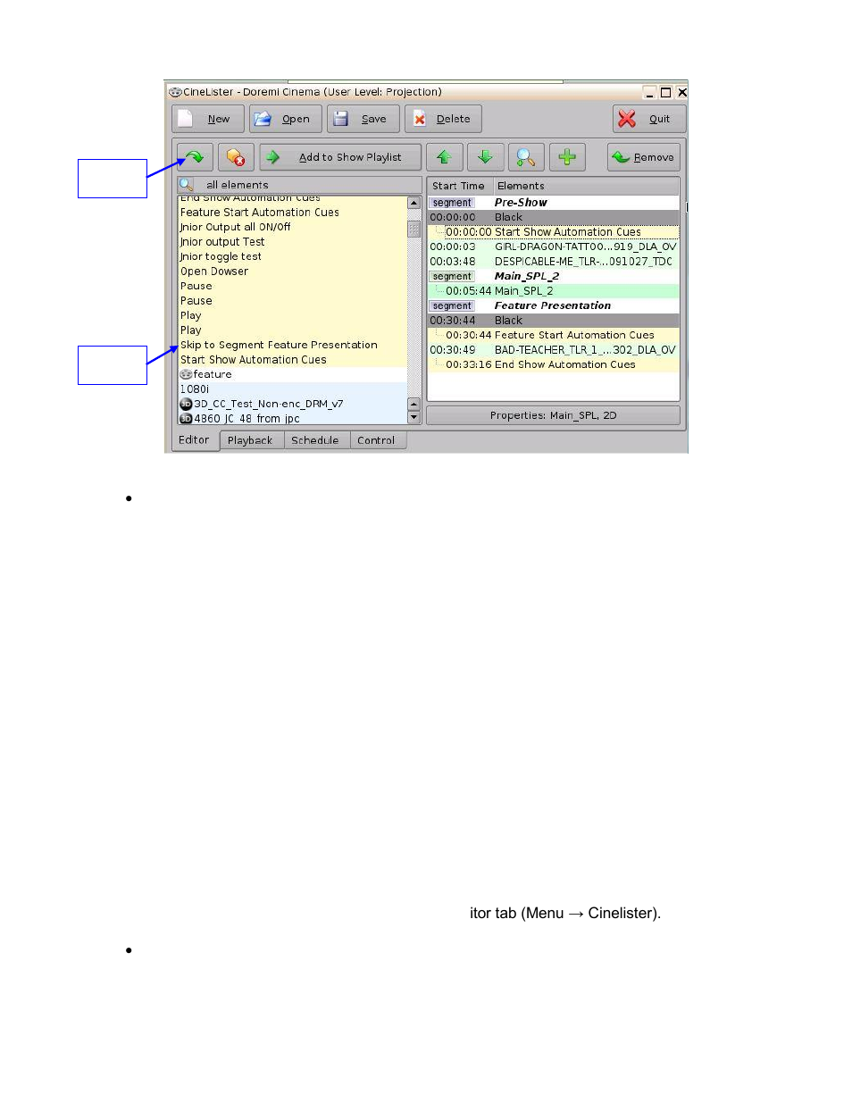 Arker, Ntermission, Intermission spl | 2 marker, 3 intermission | Doremi ShowVault / IMB User Manual | Page 177 / 276
