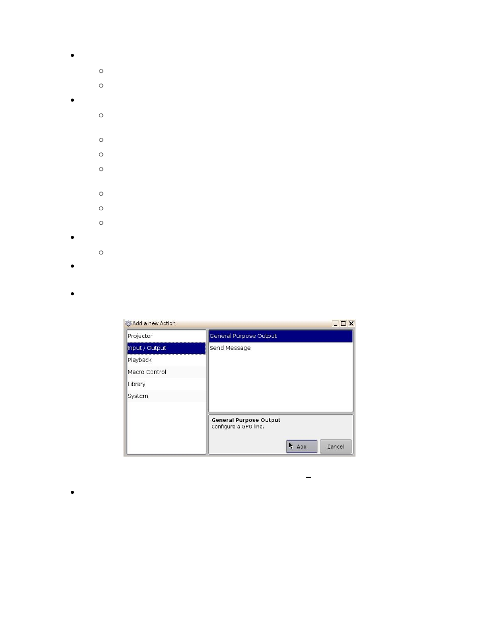 Add a gpo action to the macro automation cue | Doremi ShowVault / IMB User Manual | Page 191 / 276