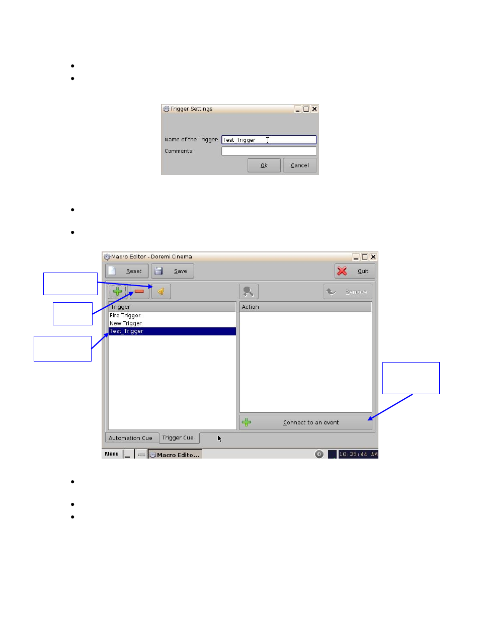 Rigger, Reation, 2 trigger cue creation | Doremi ShowVault / IMB User Manual | Page 200 / 276