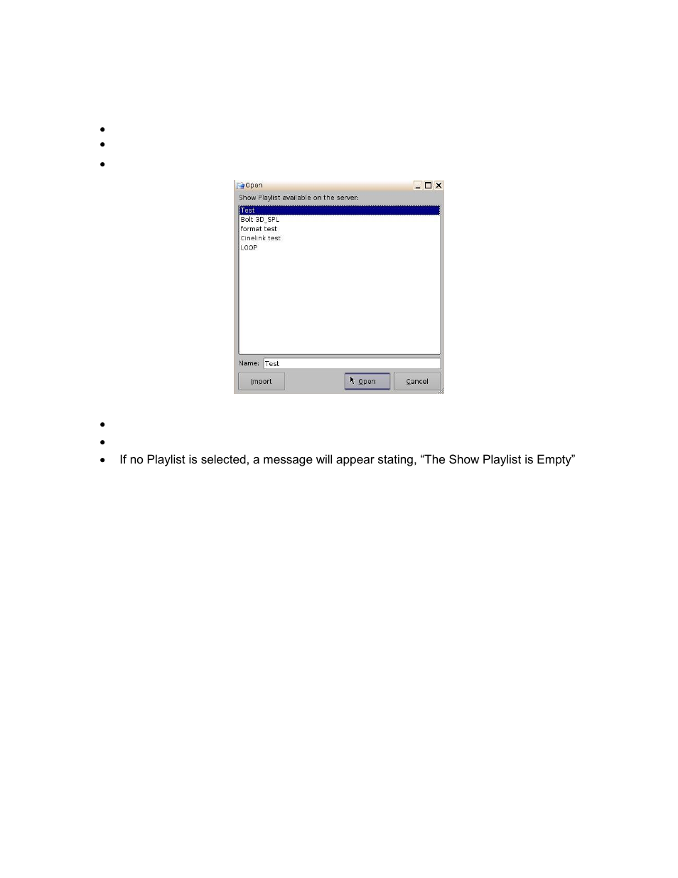 Cinelister playback tab, Layback an, Xisting | Doremi ShowVault / IMB User Manual | Page 209 / 276