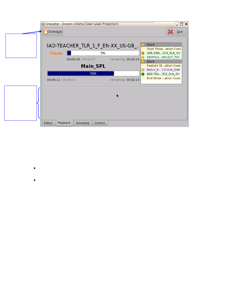 Layback, Lert, Essages | 7 playback alert messages | Doremi ShowVault / IMB User Manual | Page 216 / 276