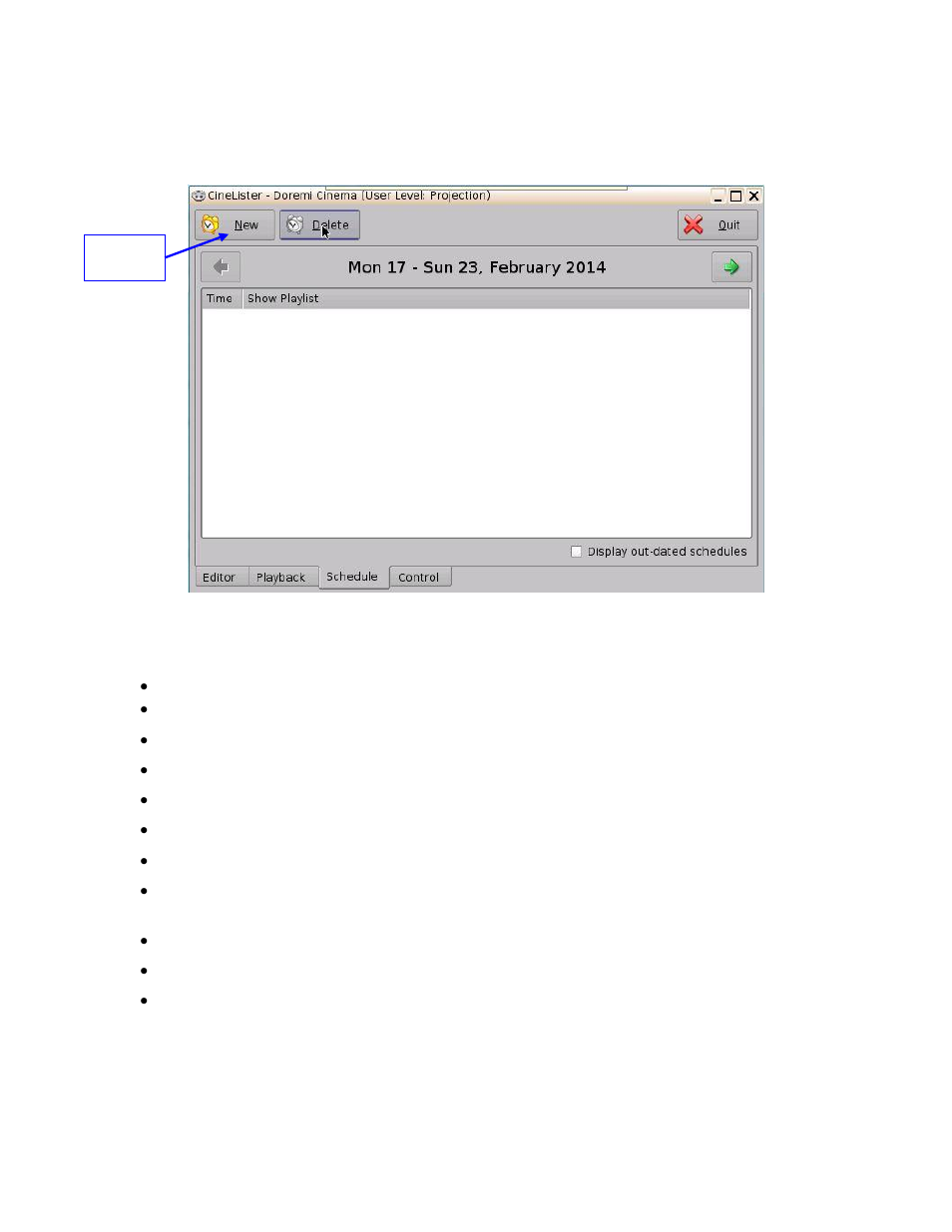 Cinelister schedule tab, Ow to, Chedule | Layback, 19 cinelister schedule tab, 1 how to schedule playback | Doremi ShowVault / IMB User Manual | Page 219 / 276