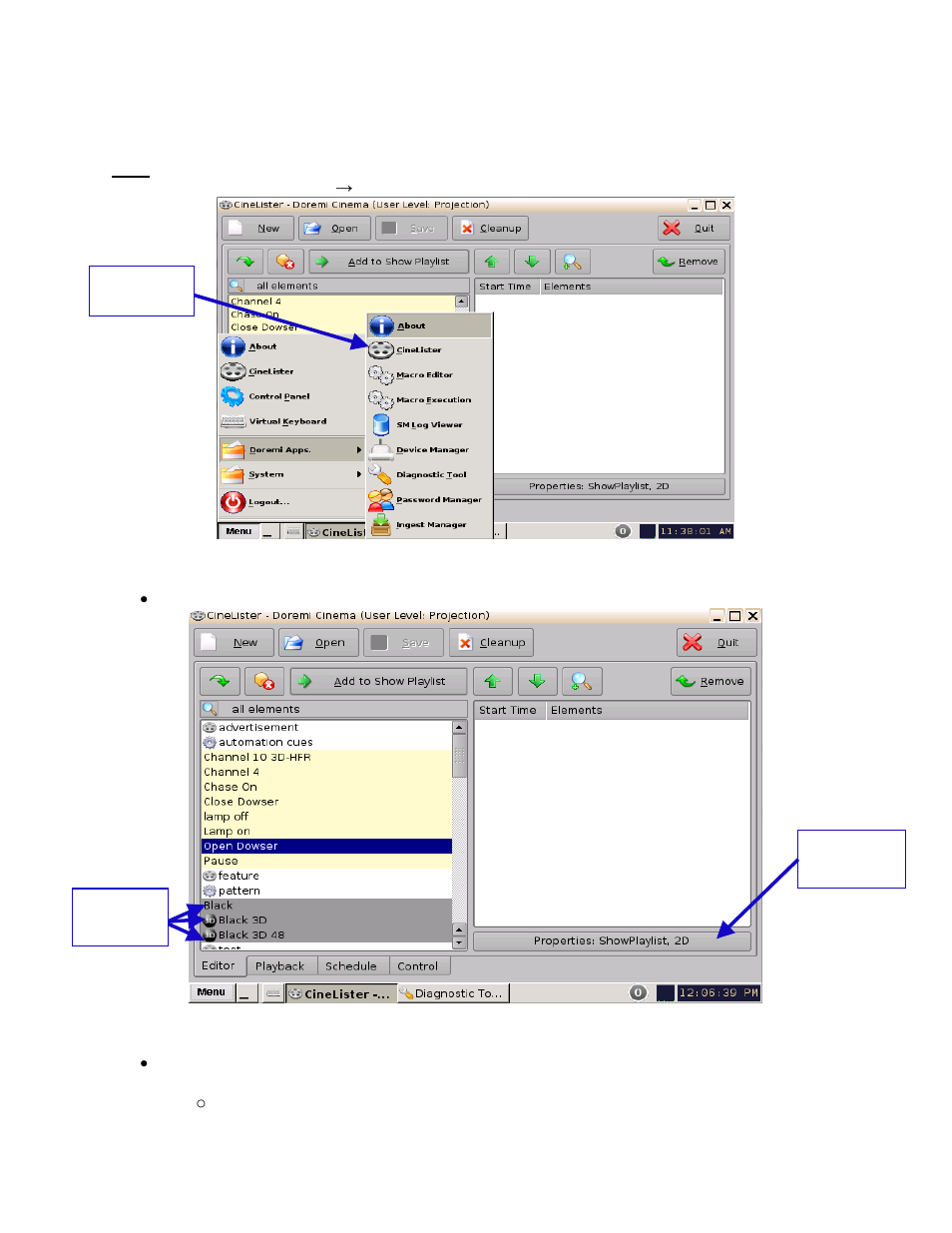 Laylist, Reation, 6 playlist creation | Doremi ShowVault / IMB User Manual | Page 248 / 276