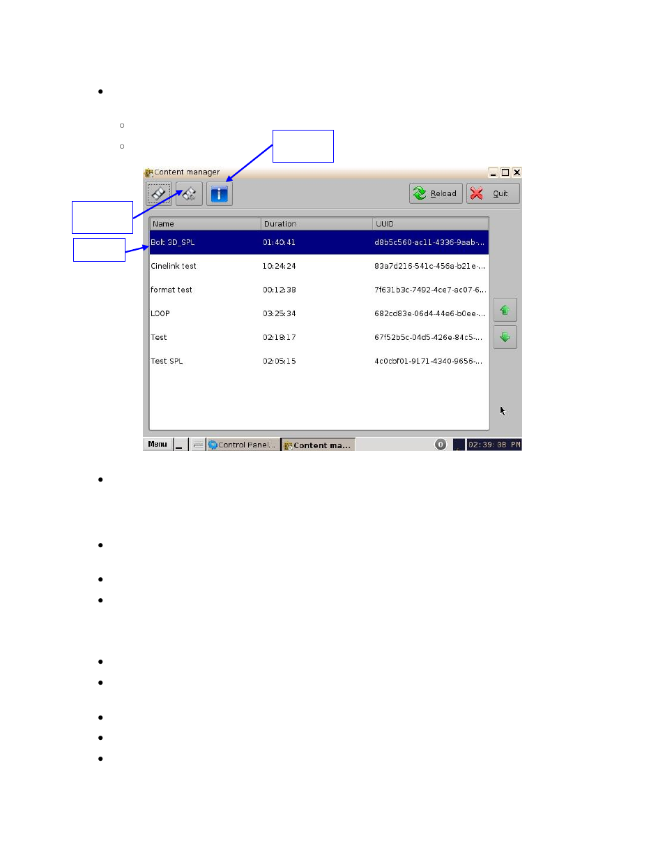Delete an spl, Export an spl, 5 show playlists page | Doremi ShowVault / IMB User Manual | Page 90 / 276