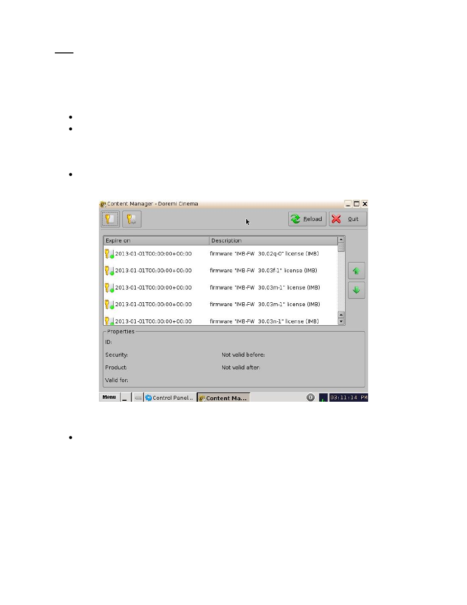 Information button | Doremi ShowVault / IMB User Manual | Page 91 / 276