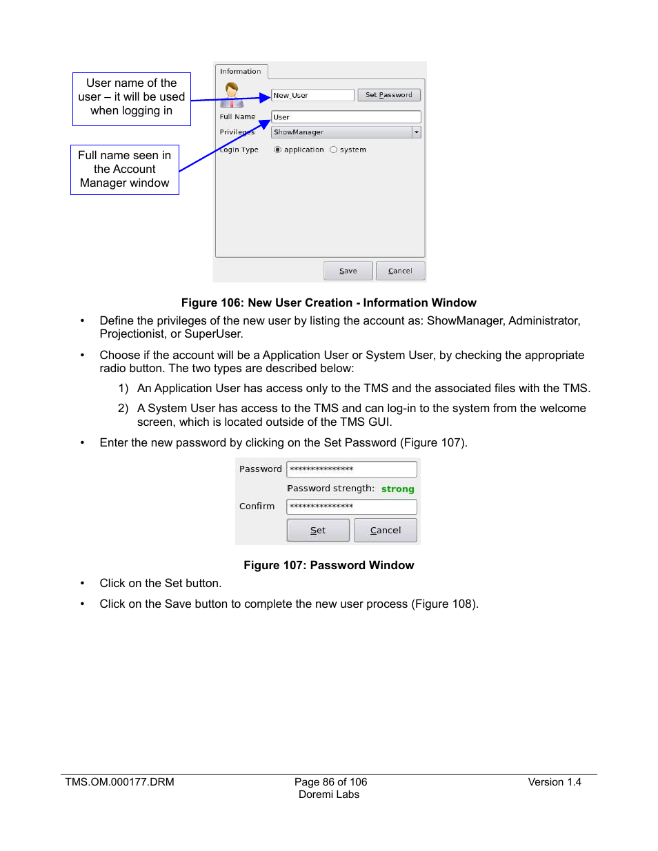 Figure 106) | Doremi TMS User Manual | Page 86 / 106