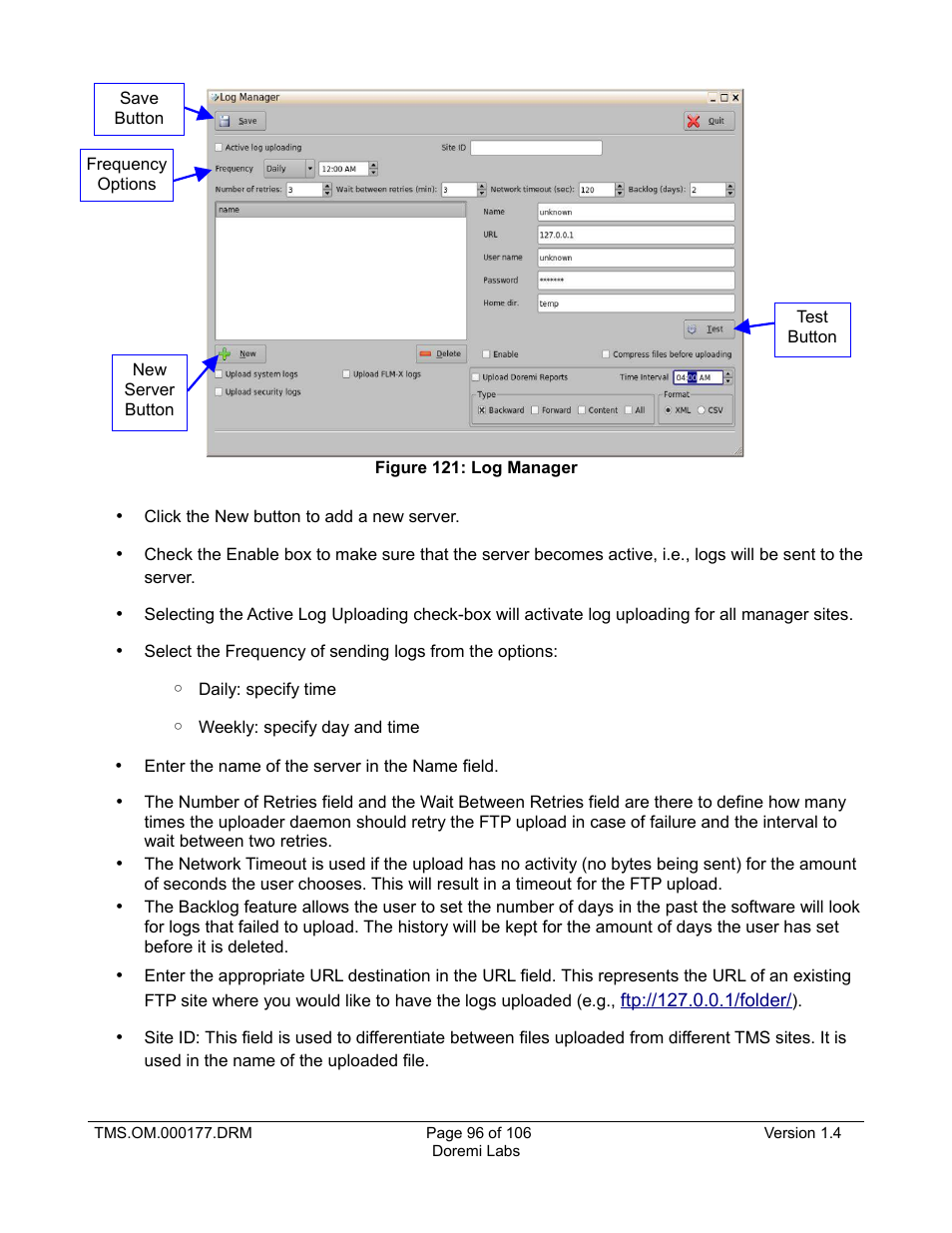 Doremi TMS User Manual | Page 96 / 106