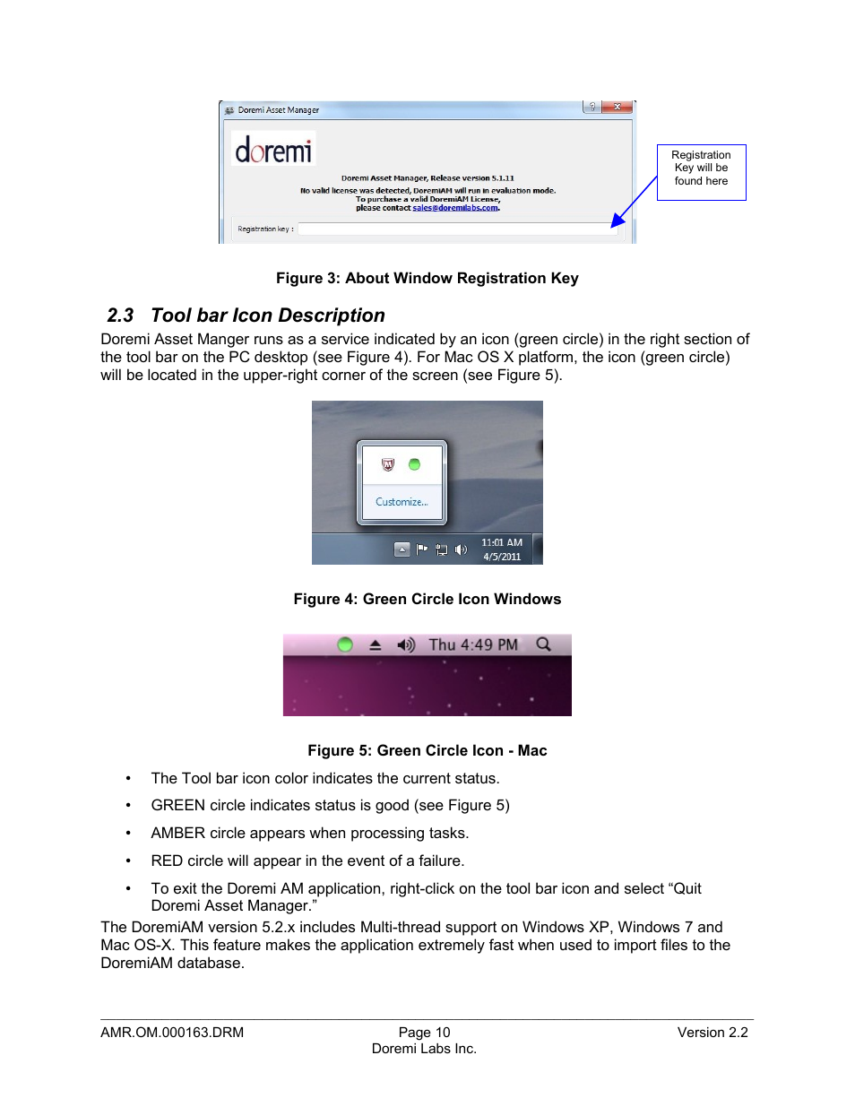 3 tool bar icon description | Doremi Asset Manager User Manual | Page 10 / 84