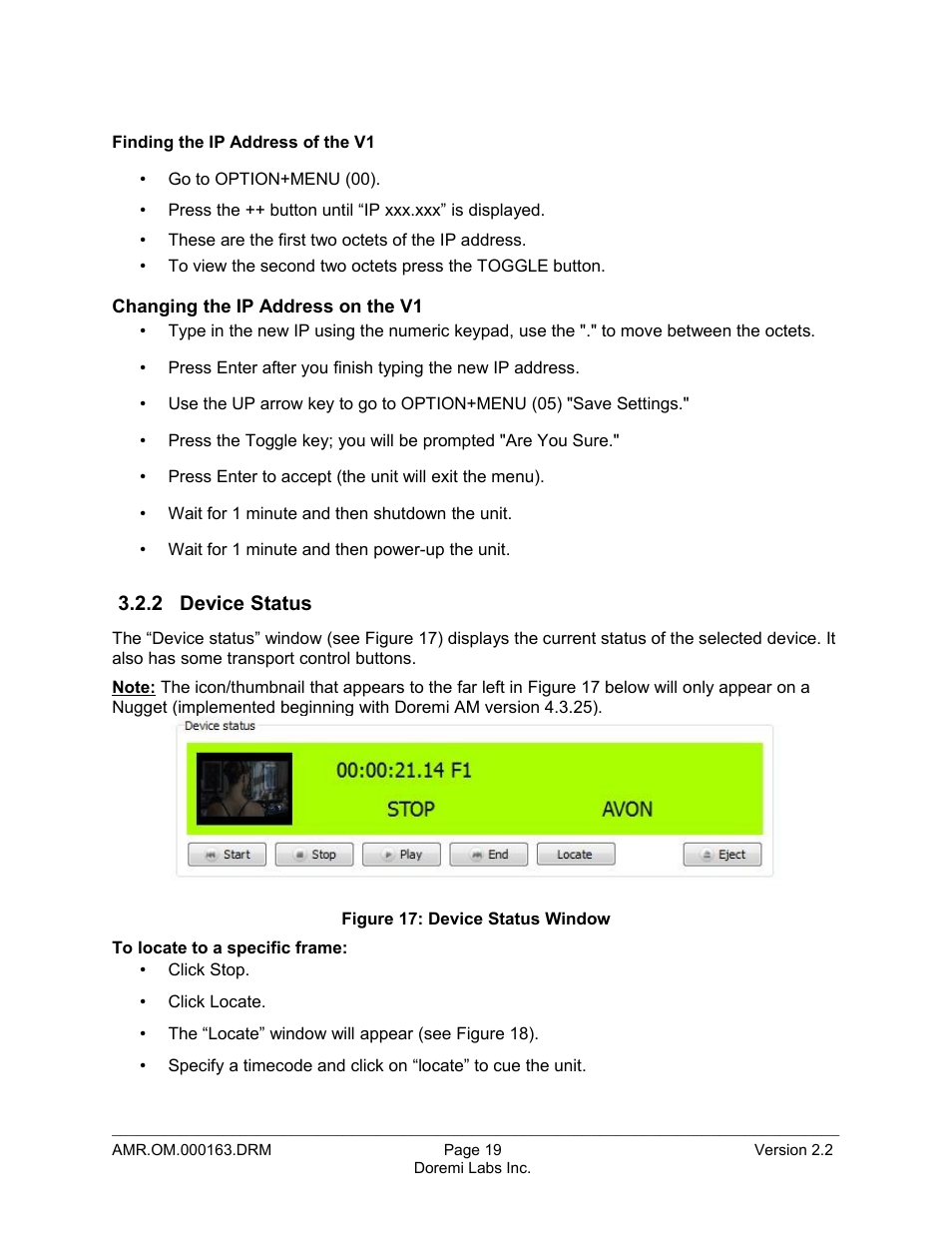 2 device status | Doremi Asset Manager User Manual | Page 19 / 84