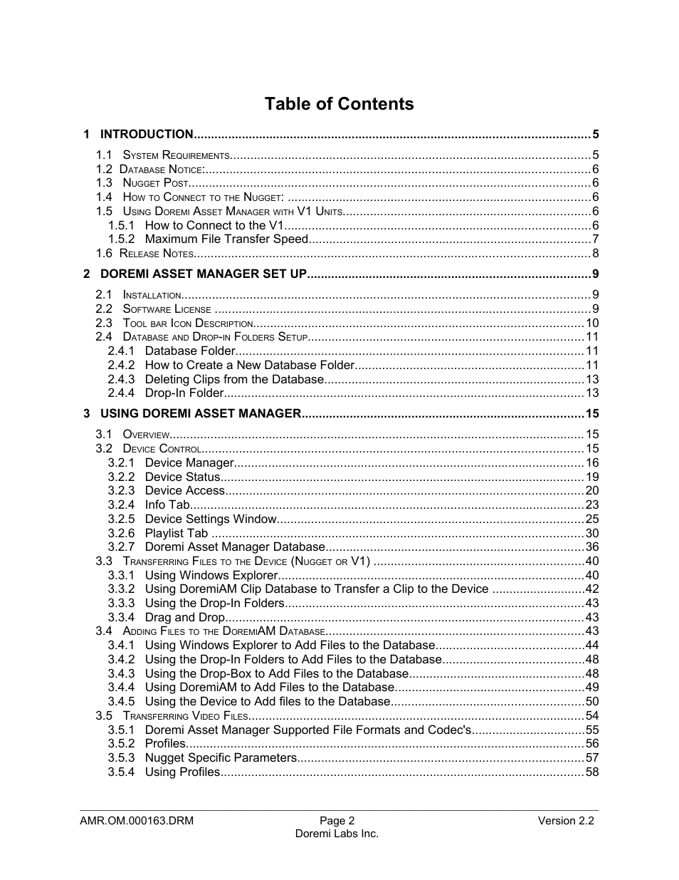 Doremi Asset Manager User Manual | Page 2 / 84