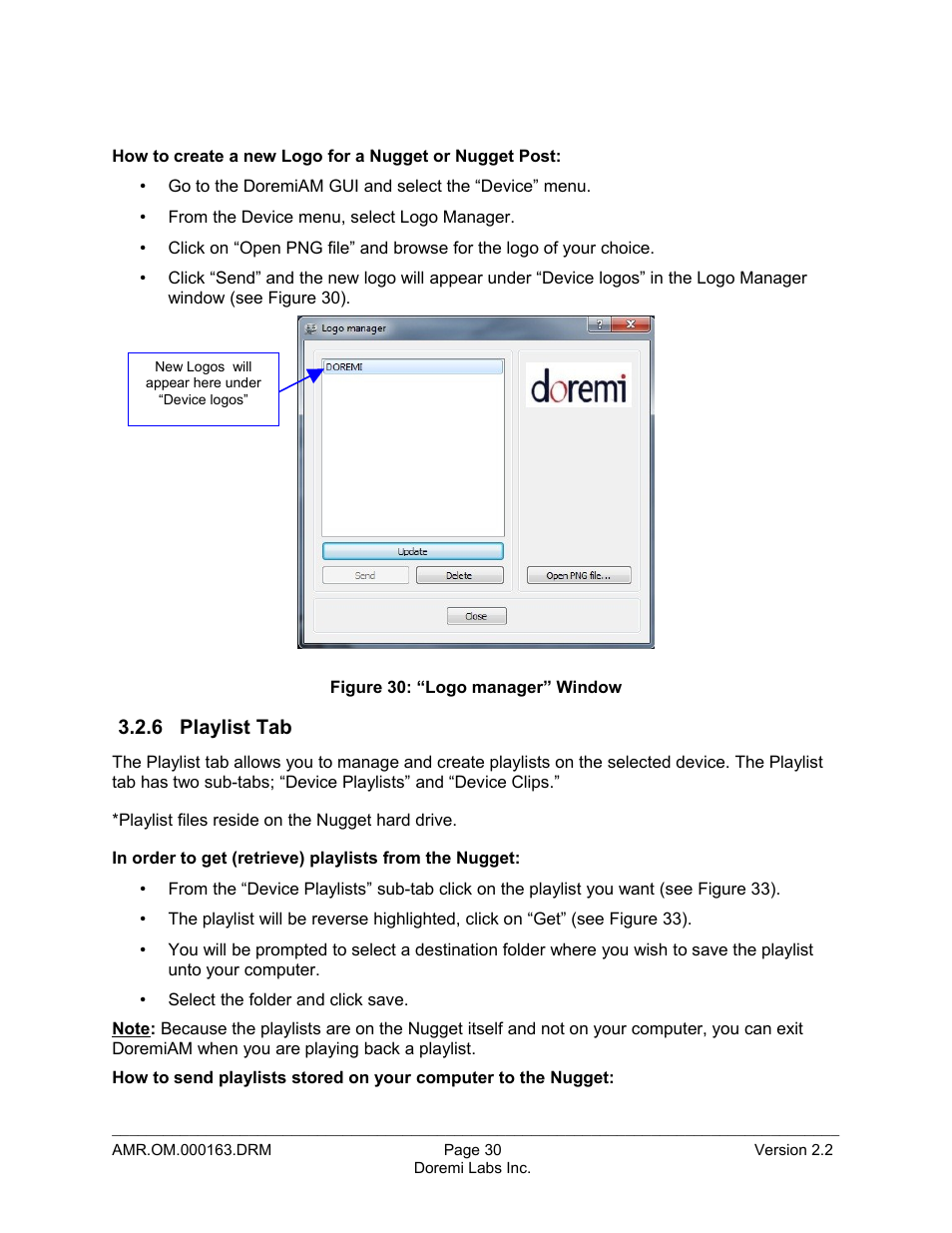 6 playlist tab | Doremi Asset Manager User Manual | Page 30 / 84