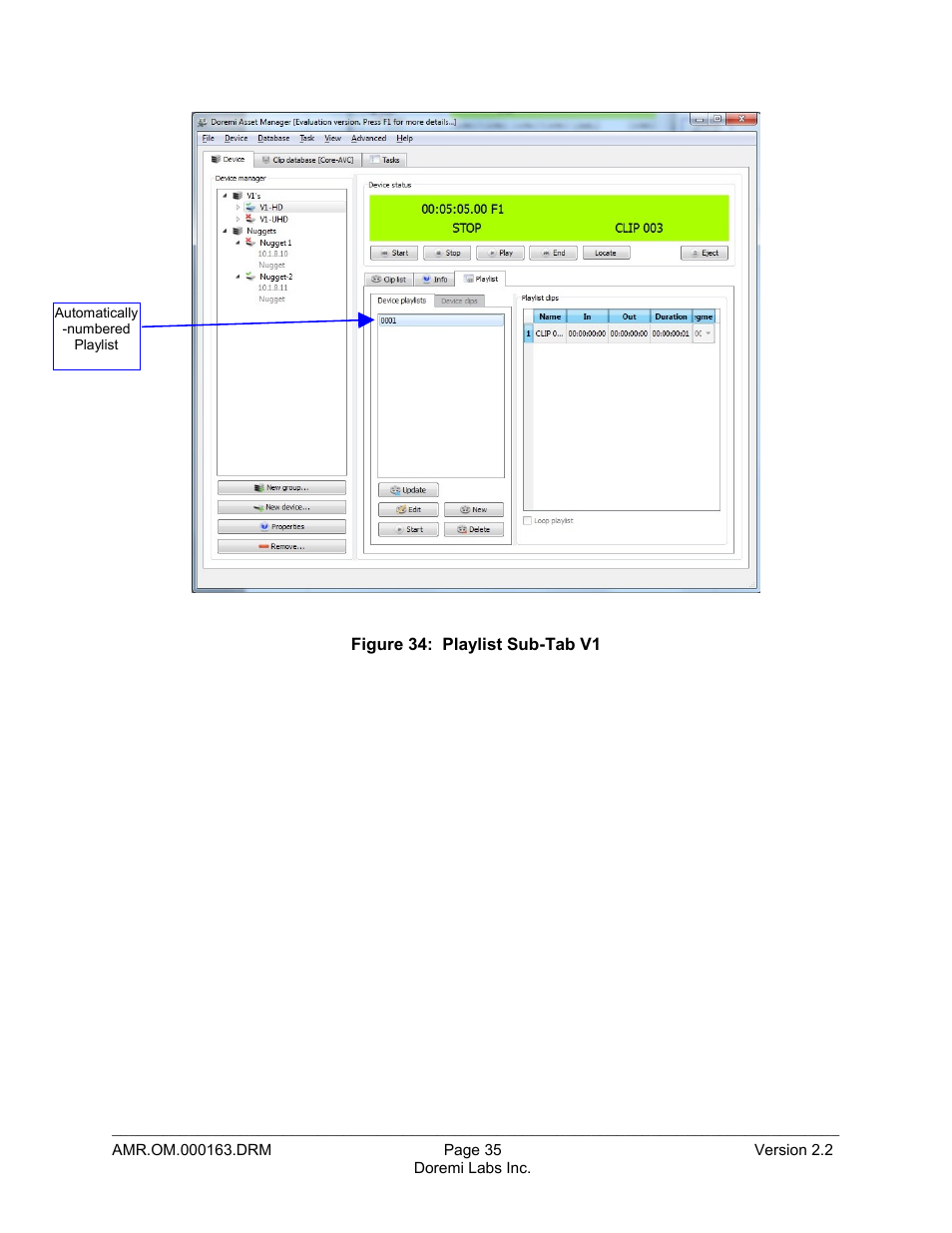 Doremi Asset Manager User Manual | Page 35 / 84