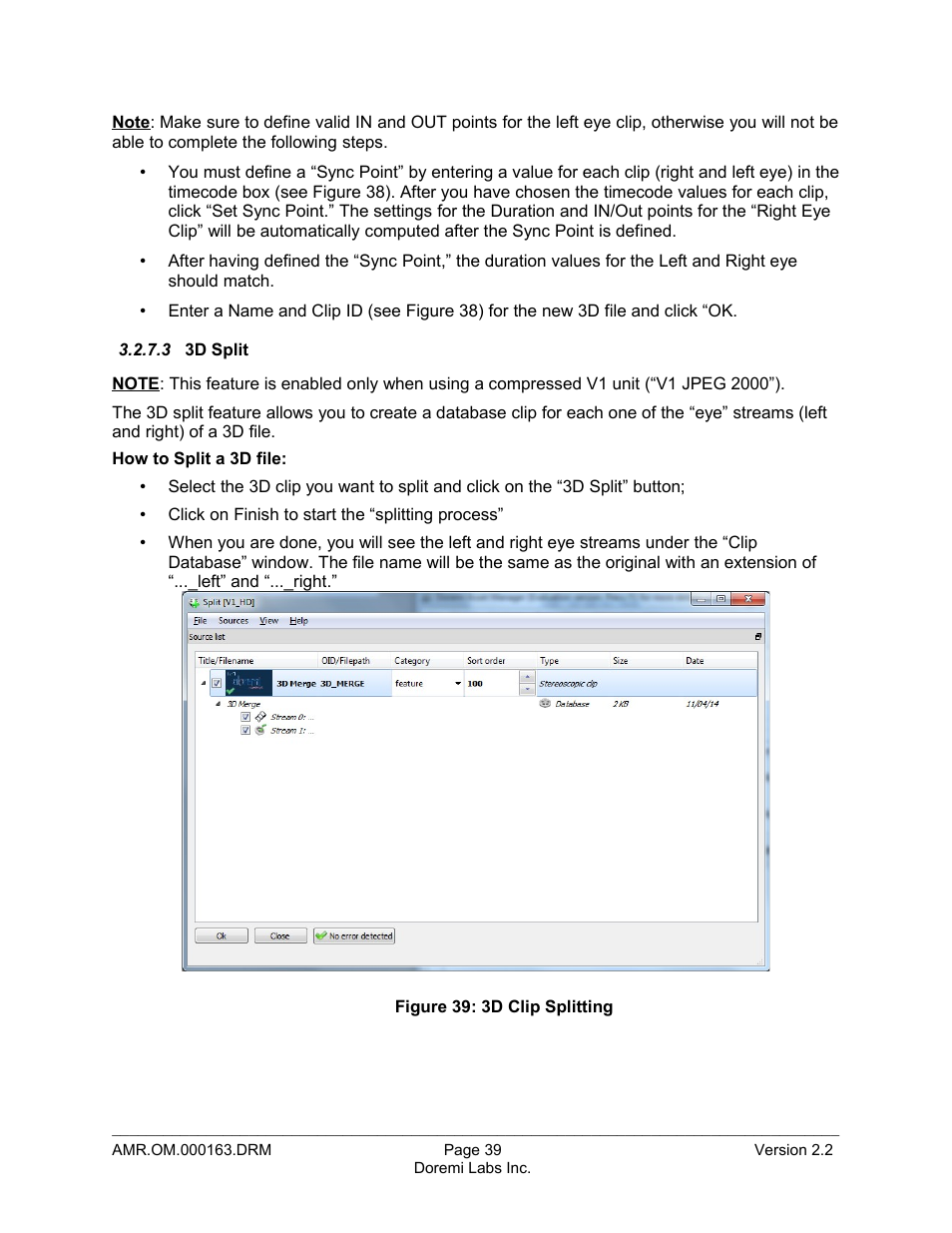 3 3d split | Doremi Asset Manager User Manual | Page 39 / 84