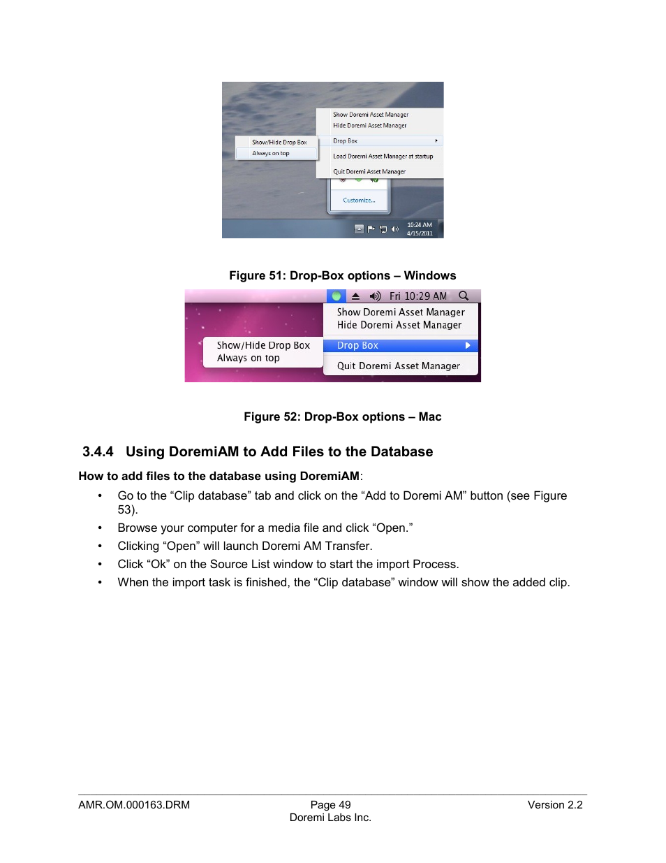 4 using doremiam to add files to the database | Doremi Asset Manager User Manual | Page 49 / 84