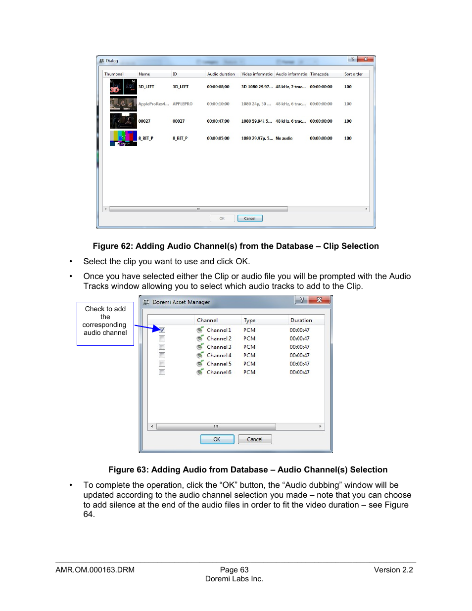 Doremi Asset Manager User Manual | Page 63 / 84